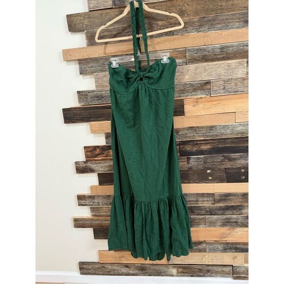 Aerie NWT High Low Halter Maxi Sundress Sz Large - Picture 3 of 9